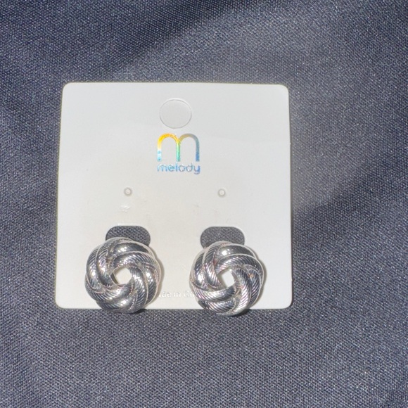 Silver Knot Earrings - Picture 1 of 1